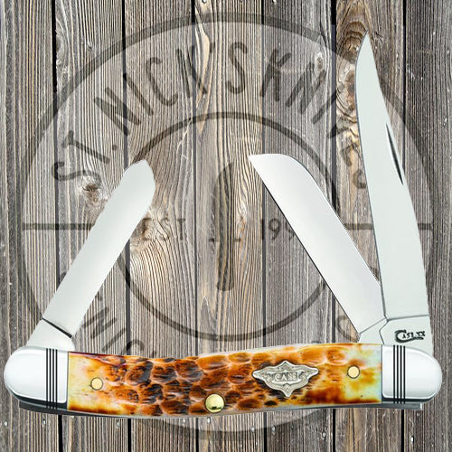 Case - Medium Stockman - Burnt Amber Jig Bone - 80255