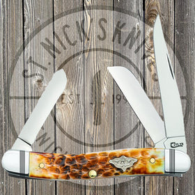 Case - Medium Stockman - Burnt Amber Jig Bone - 80255