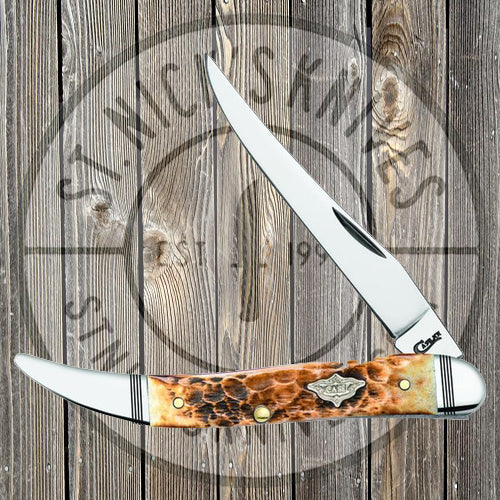 Case - Medium Texas Toothpick - Burnt Amber Jig Bone - 80257