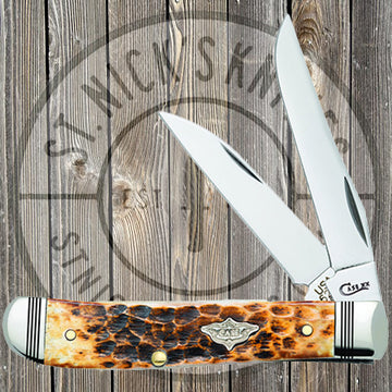 Case - Mini Trapper - Burnt Amber Jig Bone - 80256