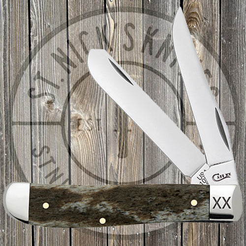 Case - Mini Trapper - Smooth Giraffe Bone - Dark Brown - 25084