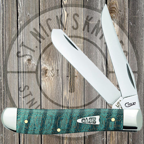 Case - Mini Trapper - Turquoise Curly Maple - 23366