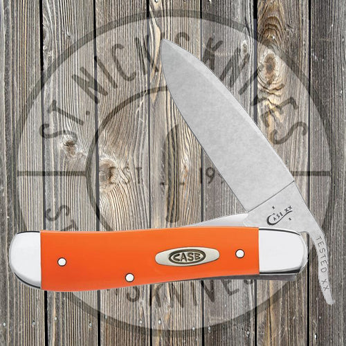 Case - Russlock - Drop Point - Orange Synthetic Handles - 80510