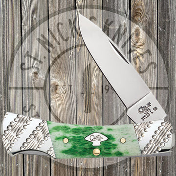 Case - Small Lockback - Worked Bolster - Emerald Green Bone - Standard Jig - 53252