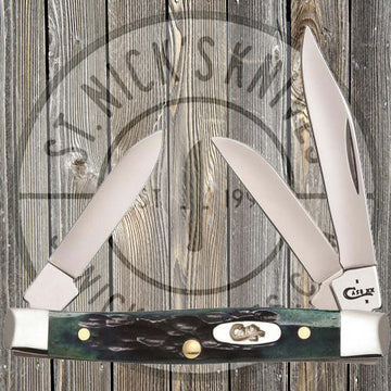 Case - Small Stockman - STD Jig Bone - Hunter Green - 87083