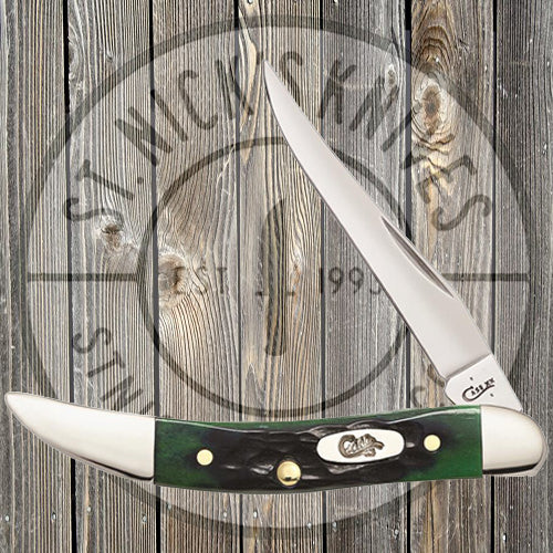 Case - Small Texas Toothpick - Standard Jig Bone - Hunter Green - 87084