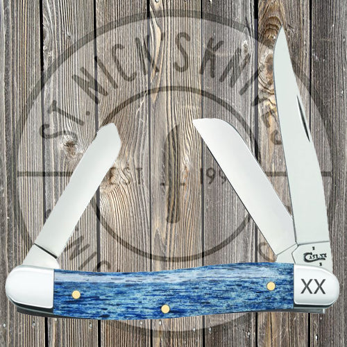 Case - Stockman - Navy Blue - Giraffe Bone - 64106