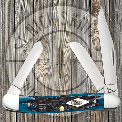 Case - Stockman - Peach Seed Jig - Ocean Blue Bone - 63634