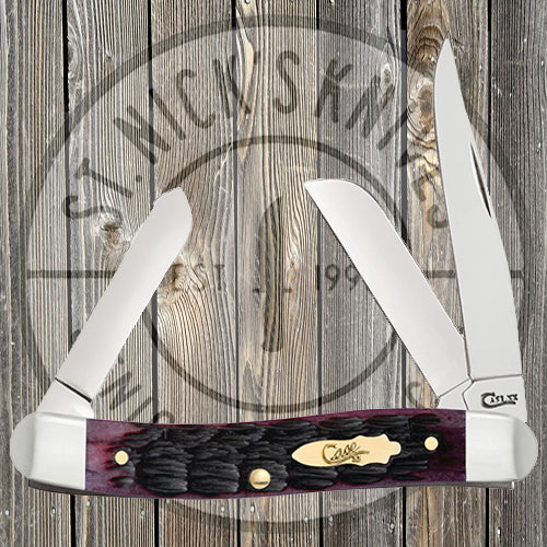 Case - Stockman - Pinched Bolster - Cabernet Bone - Crandall Jig - 25722