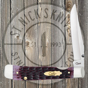 Case - TrapperLock - Pinched Bolster - Cabernet Bone - Crandall Jig - 25721