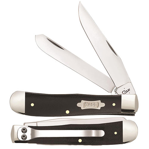 Case - Trapper - DBL Black - G10 - Pocket Clip - 23137