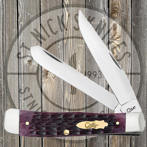 Case - Trapper - Pinched Bolster - Cabernet Bone - Crandall Jig - 25720