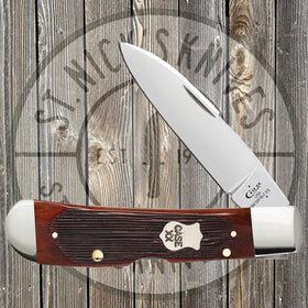 Case - Tribal Lock - Barnboard Jig - Chestnut Bone - w/ Pocket Clip - 22875