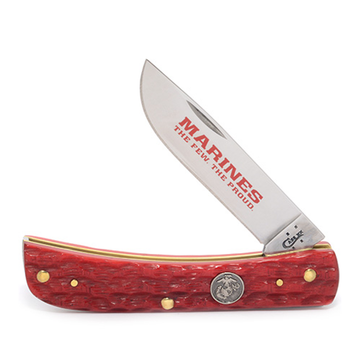 Case - USMC - Dark Red Bone - Sod Buster Jr - 13180