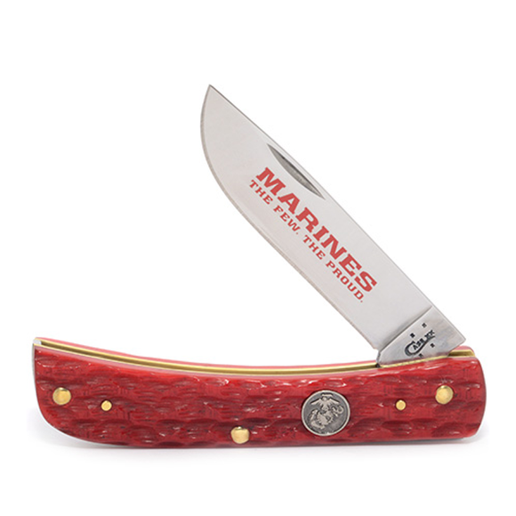Case - USMC - Dark Red Bone - Sod Buster Jr - 13180
