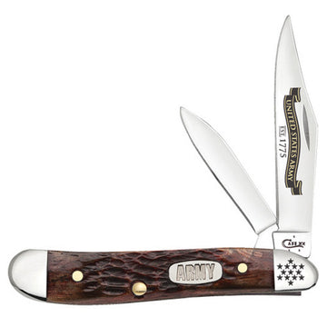 Case - US Army - Burnt Walnut Bone - Peanut - 15030