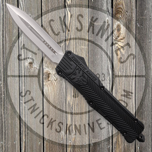 Cobratec - Large CTK-1 -  Black Aluminum - Plain Edge - D/E - LCTK-1BKAL