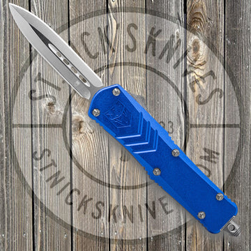 Cobratec - Med FS-X - Blue Aluminum - Plain Edge - D/E - Med FS-X-BLU