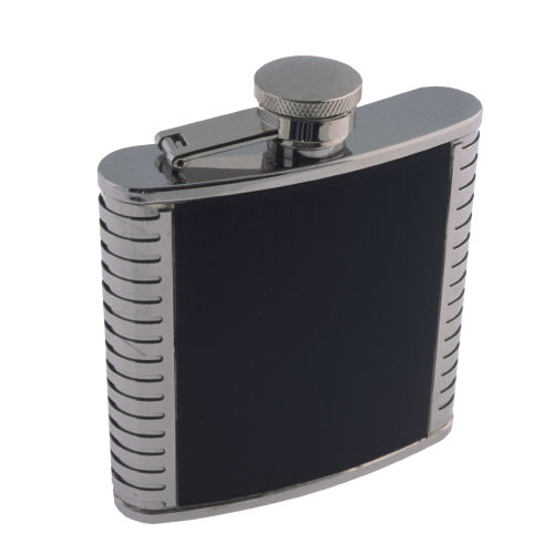 Colonel Conk - Leather Trimmed - 5oz Flask - 1205