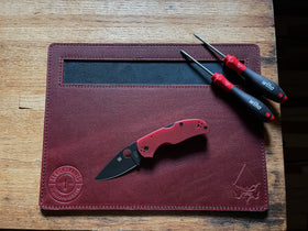 BWeiss Leather - St. Nick's Exclusive - Leather Work Mat w/ Cutout