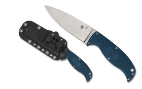 Spyderco Enuff 2 - Plain Edge K390 Steel - Blue FRN Handle - FB31PBL2K390
