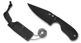 Spyderco Subway Bowie - Fixed Blade - Black LC200N Blade - Black FRN Handle - FB48PBBK