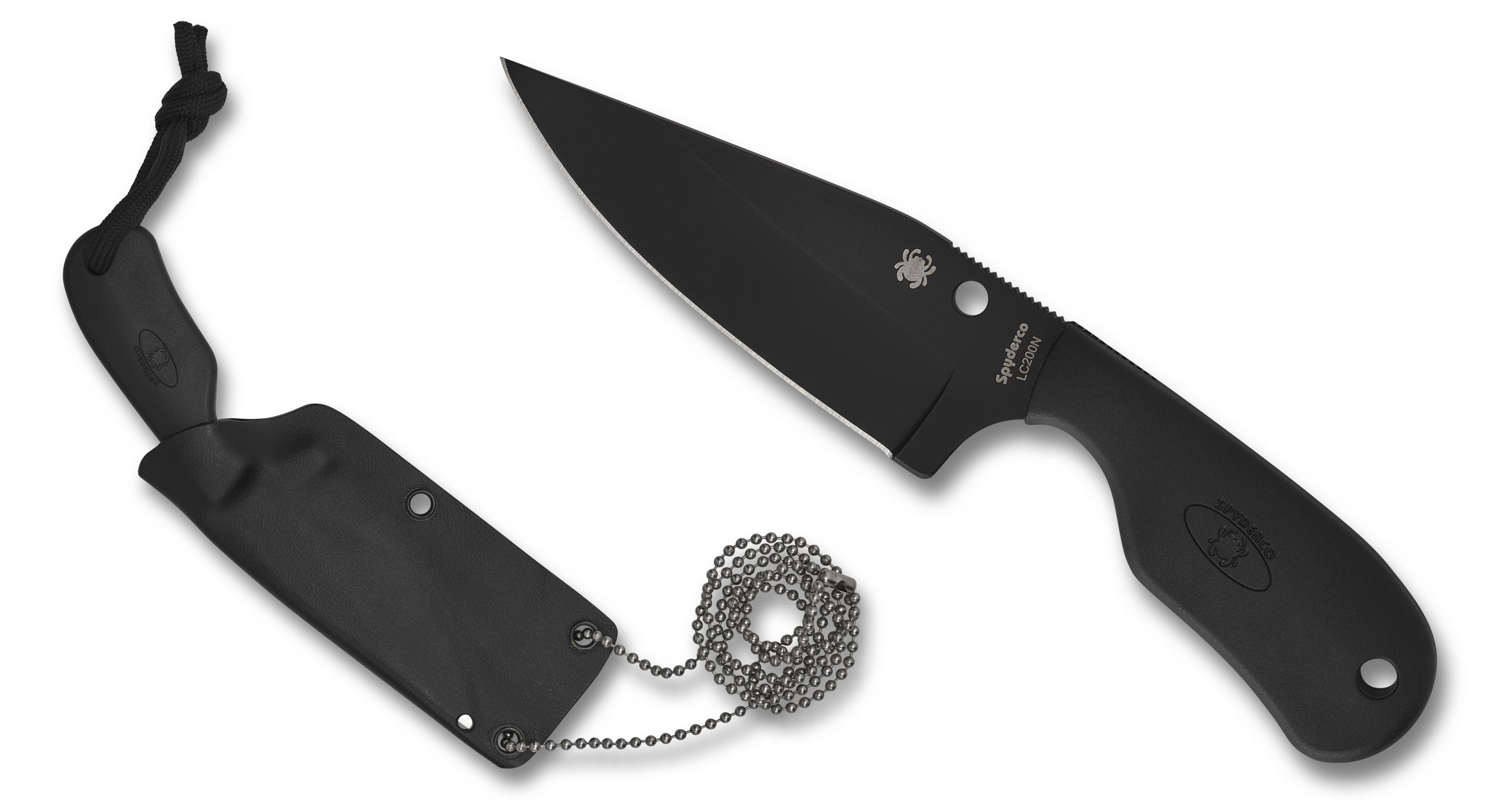 Spyderco Subway Bowie - Fixed Blade - Black LC200N Blade - Black FRN Handle - FB48PBBK