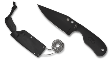 Spyderco Subway Bowie - Fixed Blade - Black LC200N Blade - Black FRN Handle - FB48PBBK