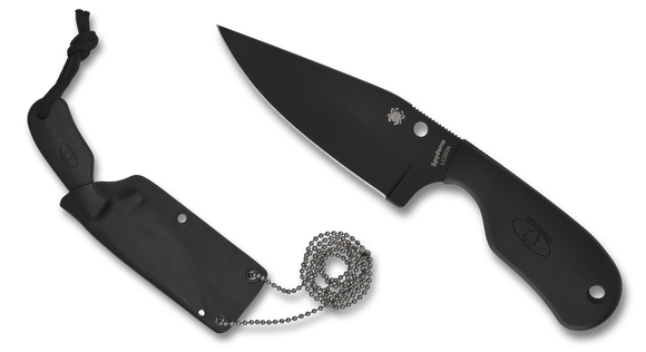 Spyderco Subway Bowie - Fixed Blade - Black LC200N Blade - Black FRN Handle - FB48PBBK