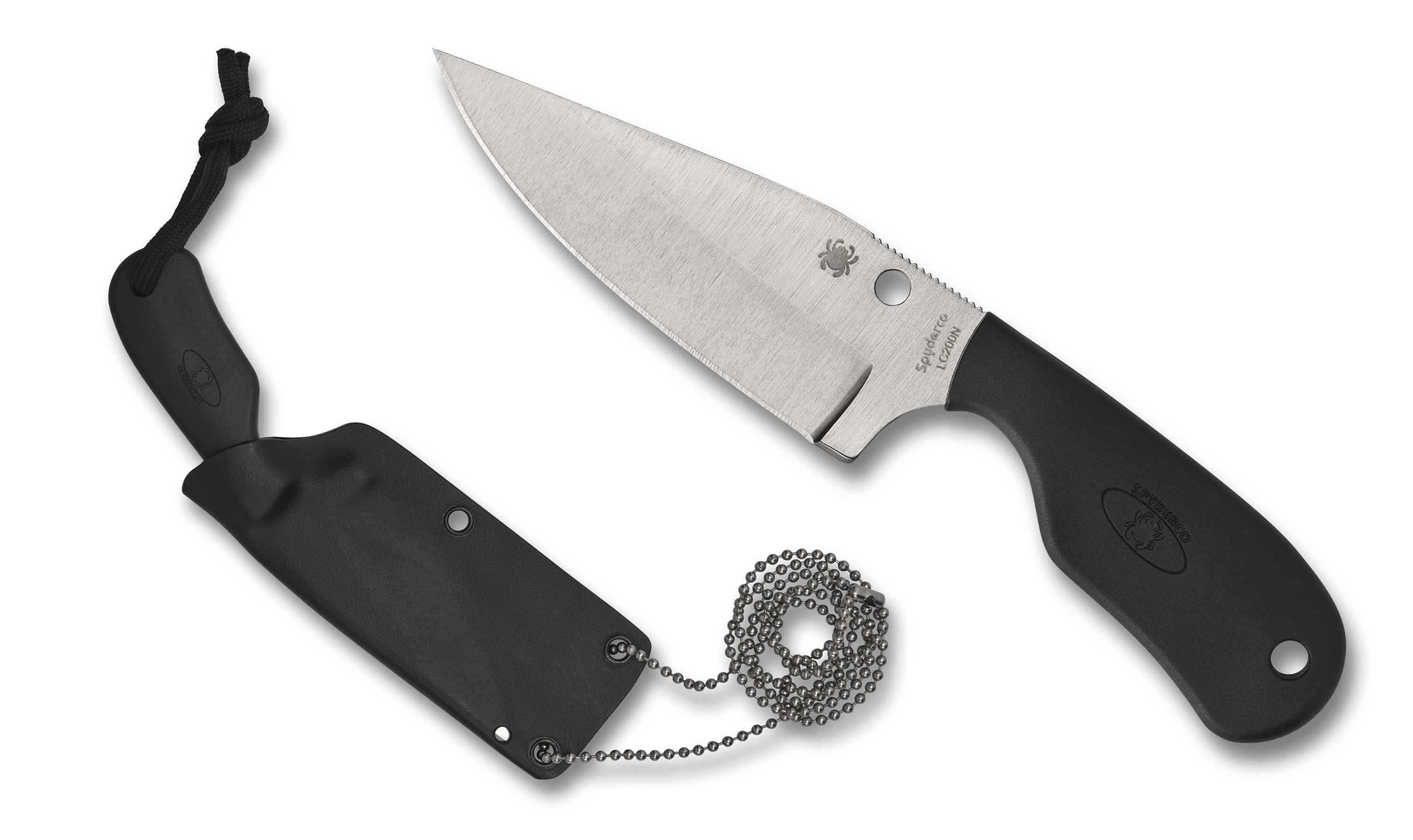 Spyderco Subway Bowie - Fixed Blade - Satin LC200N Steel - Black FRN Handle - FB48PBK