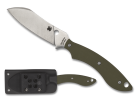 Spyderco Stok Drop Point - OD Green G10 - 8Cr13MoV - Fixed Blade - FB50GPOD
