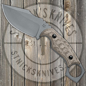 Fox Knives Monkey Thumper - Green Micarta - Fixed Blade - FX-633-MOD - SNK/WTO - Home Office
