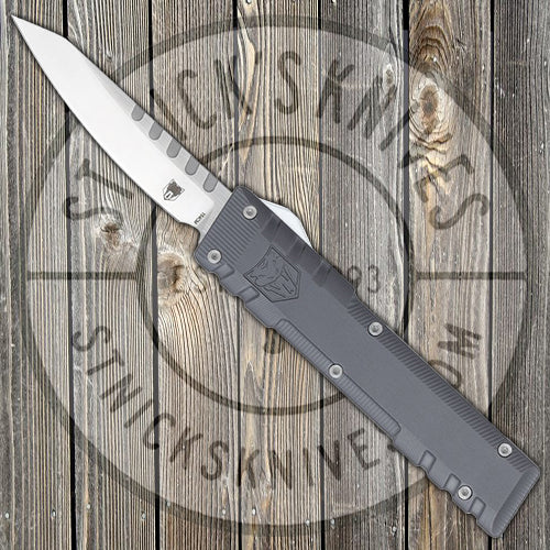 Cobratec Gentlemans OTF Knife - Grey - 154CM,Drop Point -  Not Serrated - GENTGRYCM154DNS