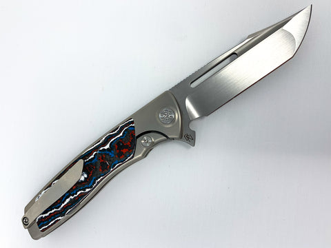 Sharp By Design Mini Evo - M390 Harpoon Point Blade - Fat Carbon "Nebula" Inlay - Titanium Handle