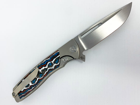 Sharp By Design Mini Evo - M390 Drop Point Blade - Fat Carbon "Nebula" Inlay - Titanium Handle - CLOSEOUT