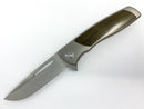 Sharp By Design Mini Evo - M390 Drop Point Blade - Green Micarta Inlay - Titanium Handle-1
