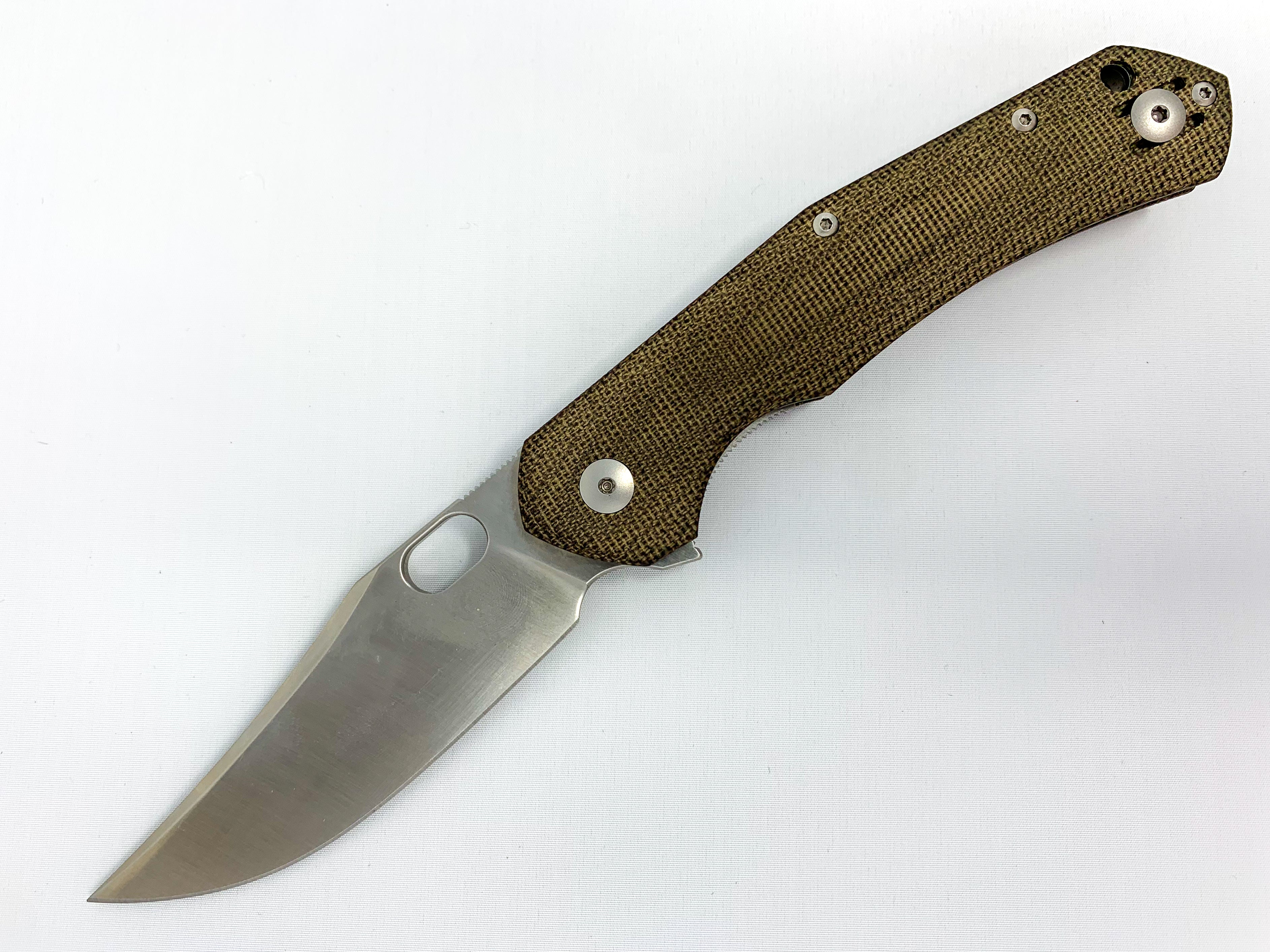 GiantMouse ACE Jutland - Green Canvas Micarta - ELMAX