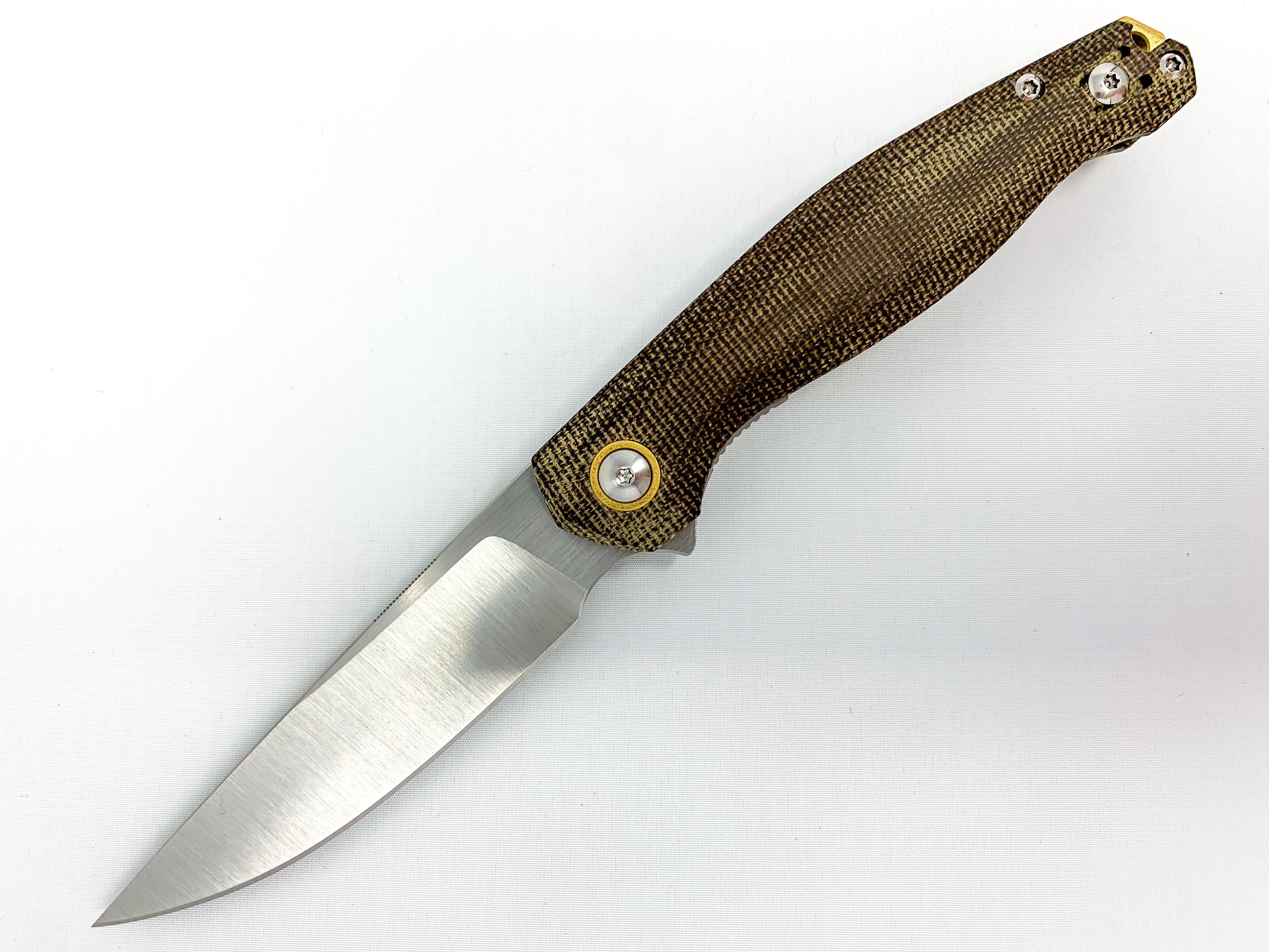 GiantMouse ACE Sonoma V2 - Green Canvas Micarta - ELMAX