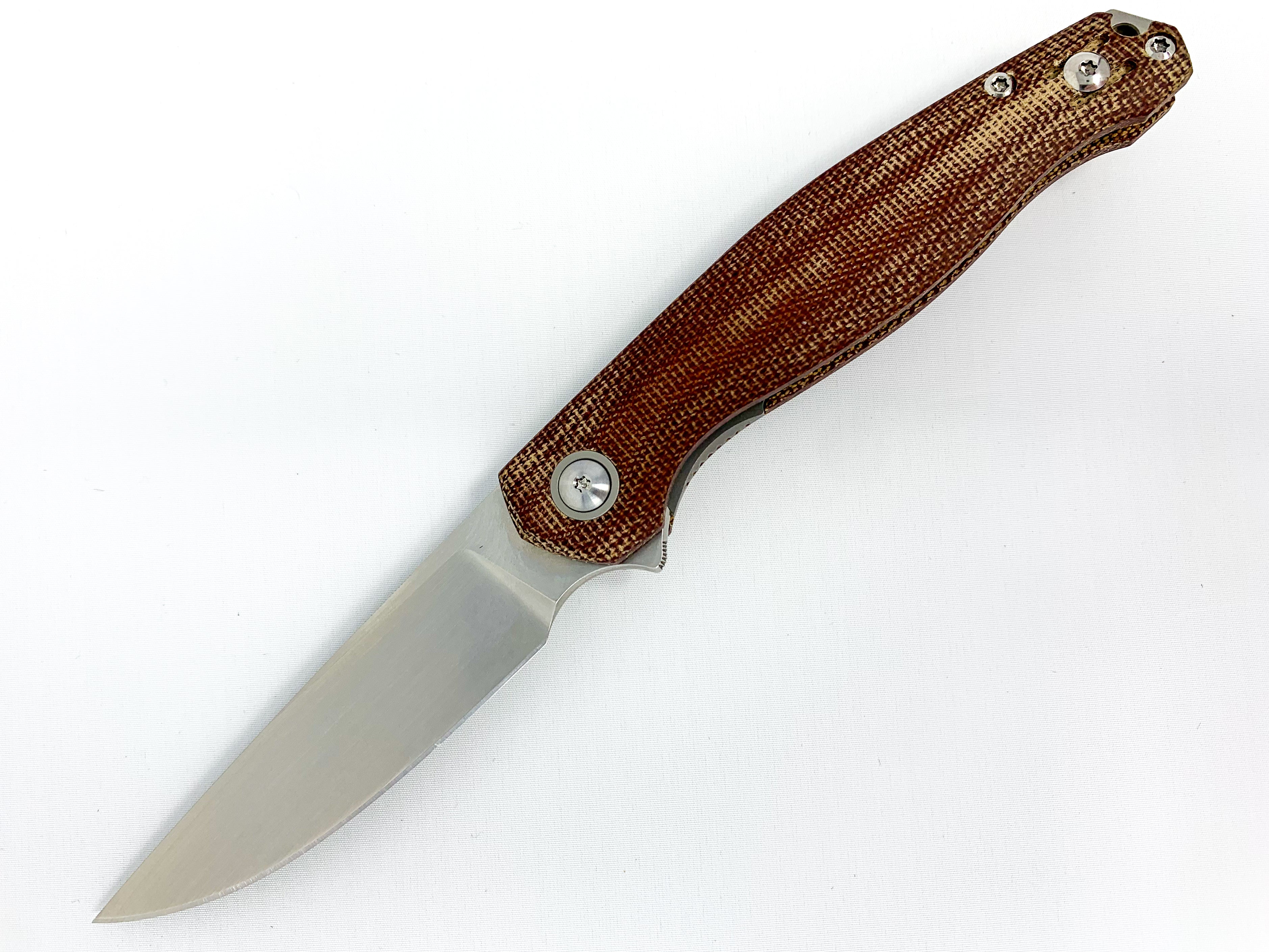 GiantMouse ACE Sonoma V2 - Natural Canvas Micarta - ELMAX