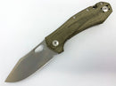 GiantMouse ACE Atelier  - "Mini Grand" - Green Canvas Micarta - ELMAX-1