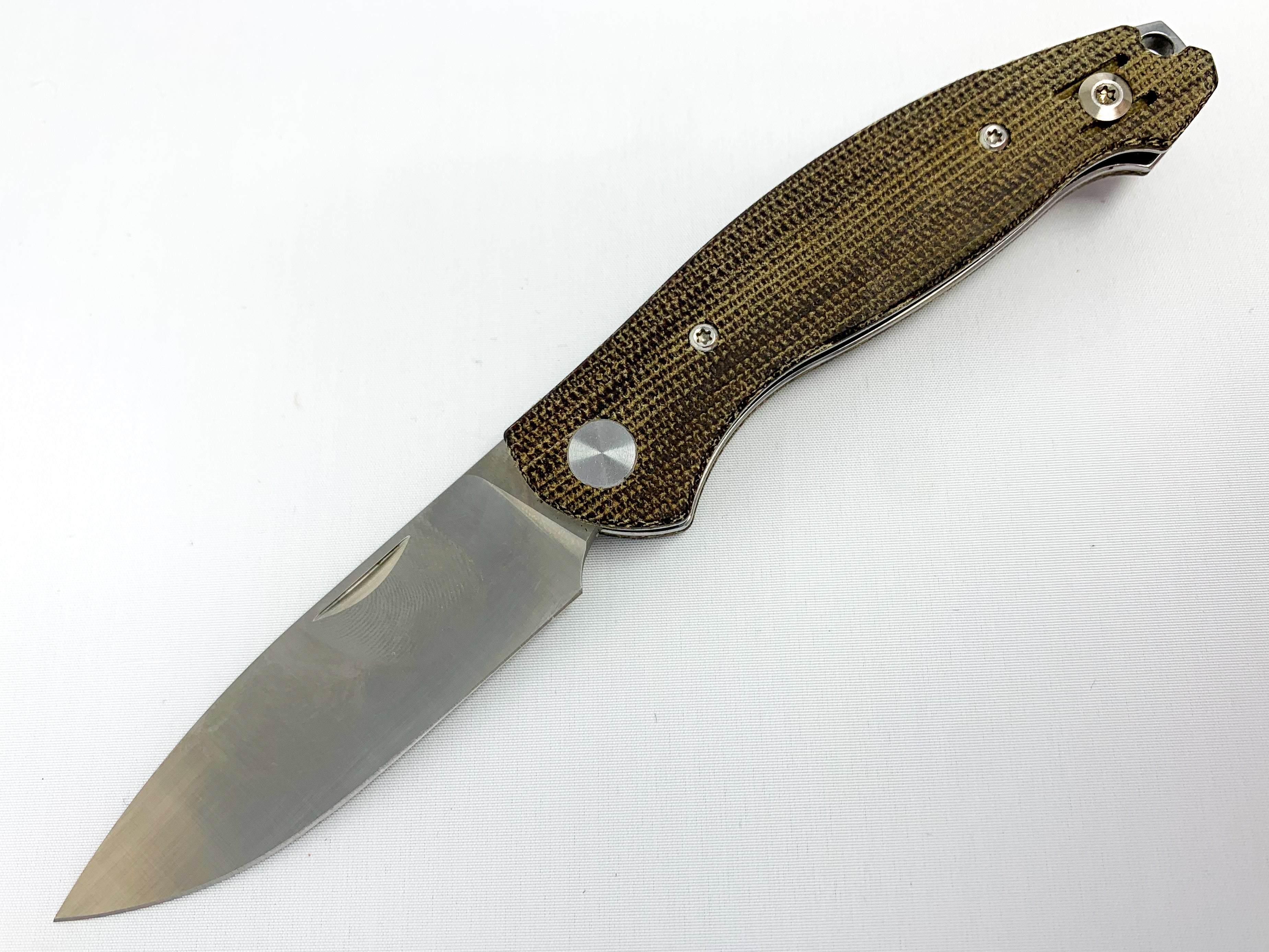 GiantMouse ACE Farley - Slip Joint - Green Canvas Micarta