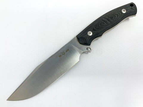 GiantMouse Knives GMF4 - Black Canvas Micarta - Fixed Blade - N690