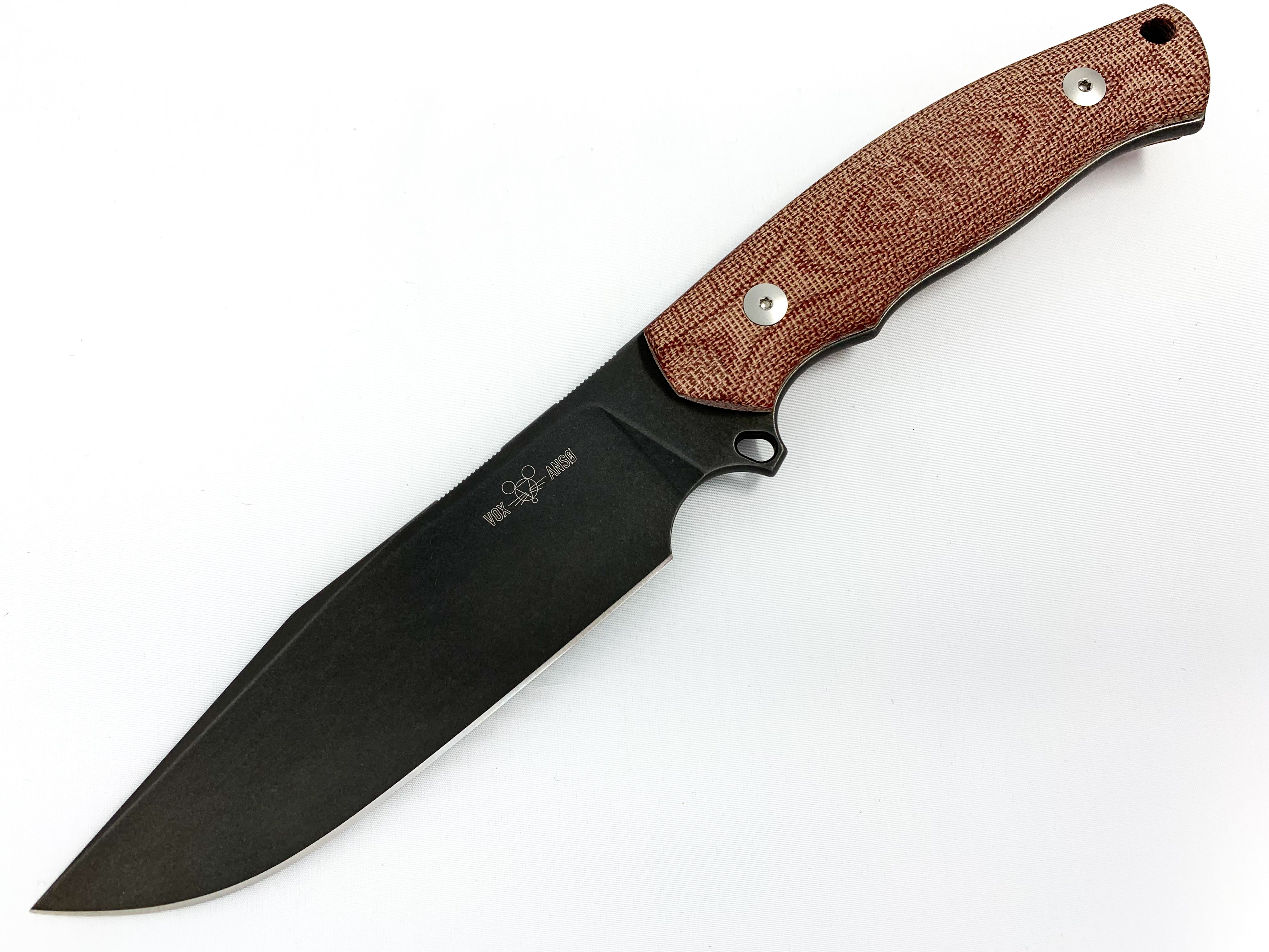 GiantMouse Knives GMF4 - Red Canvas Micarta - Fixed Blade - N690