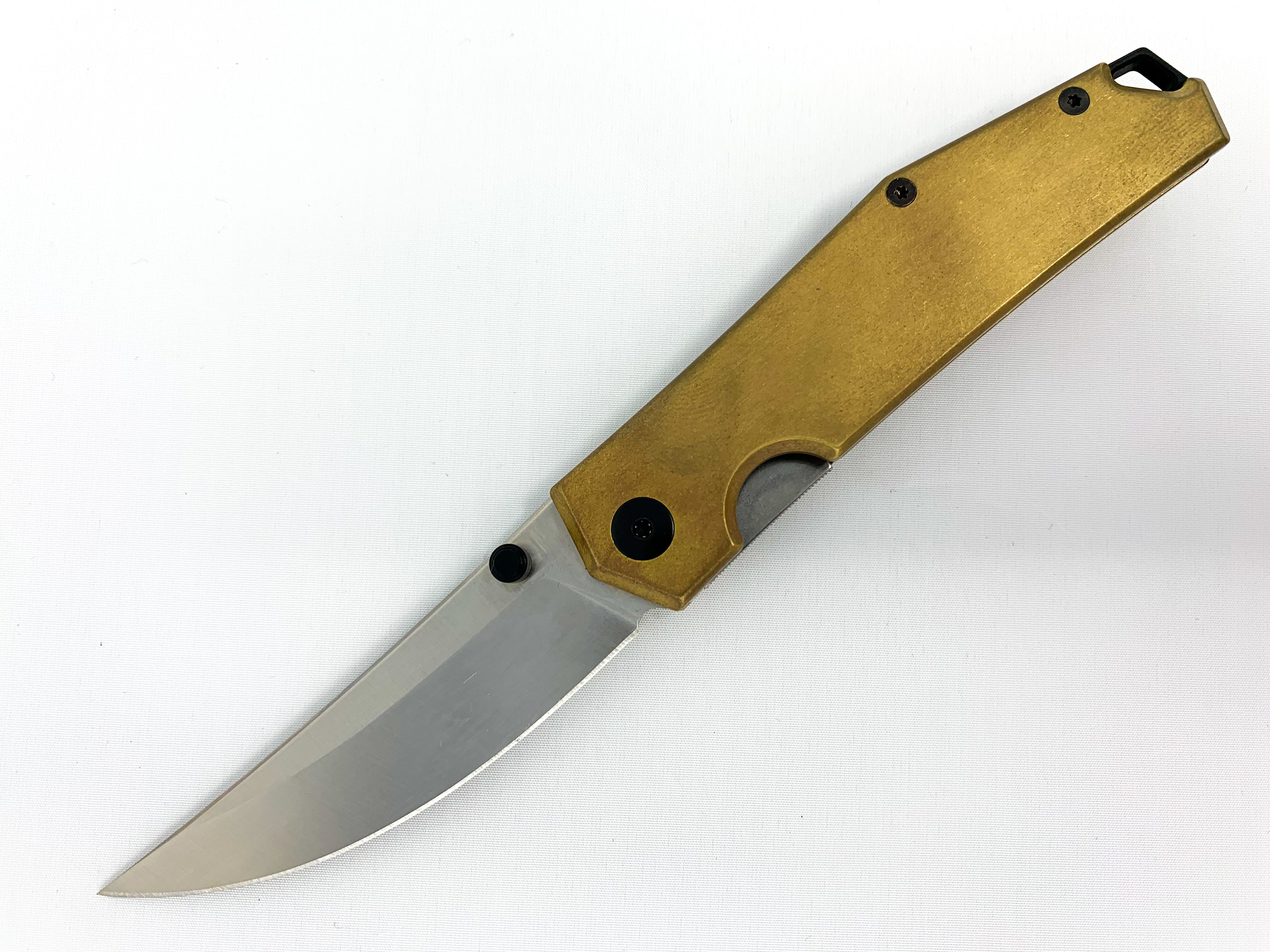 GiantMouse ACE Clyde - Brass Handle - M390 - Liner Lock