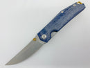 GiantMouse ACE Clyde - Denim Micarta - CPM-20CV - Brass Thumbstud and Backspacer-1