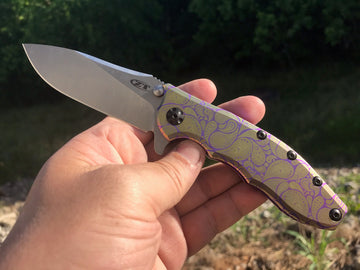 Zero Tolerance 0562Ti - St. Nick's Custom Anodization - "Paisley"