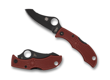 Spyderco Jester - St. Nick's Exclusive - Black Hardware - Red FRN - CPM-4V - JRDBKP
