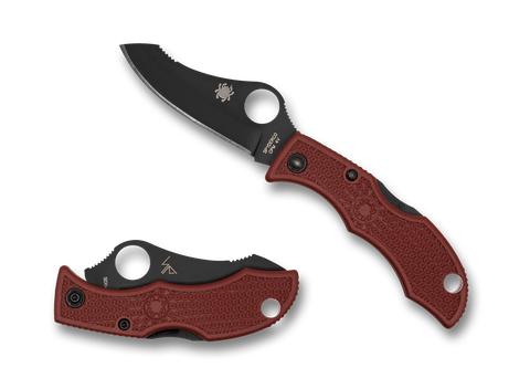 Spyderco Jester - St. Nick's Exclusive - Black Hardware - Red FRN - CPM-4V - JRDBKP