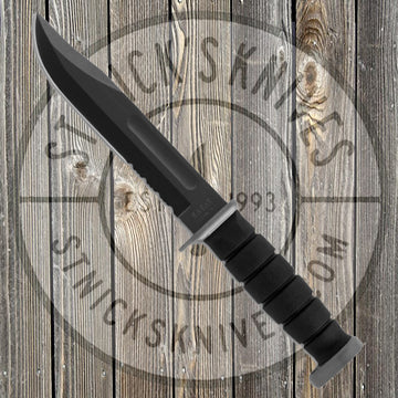 KA-BAR - D2 Fixed Blade - Part. Serrated - Hard Sheath - 1282