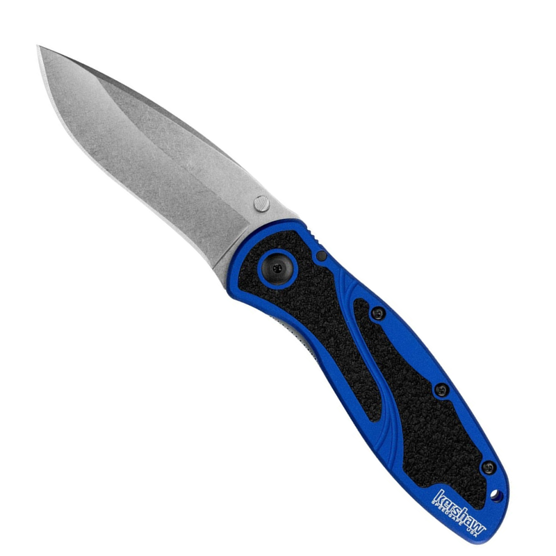 Kershaw - Blur - Assisted Opening - Navy Blue - Stonewash Blade - 1670NBSW